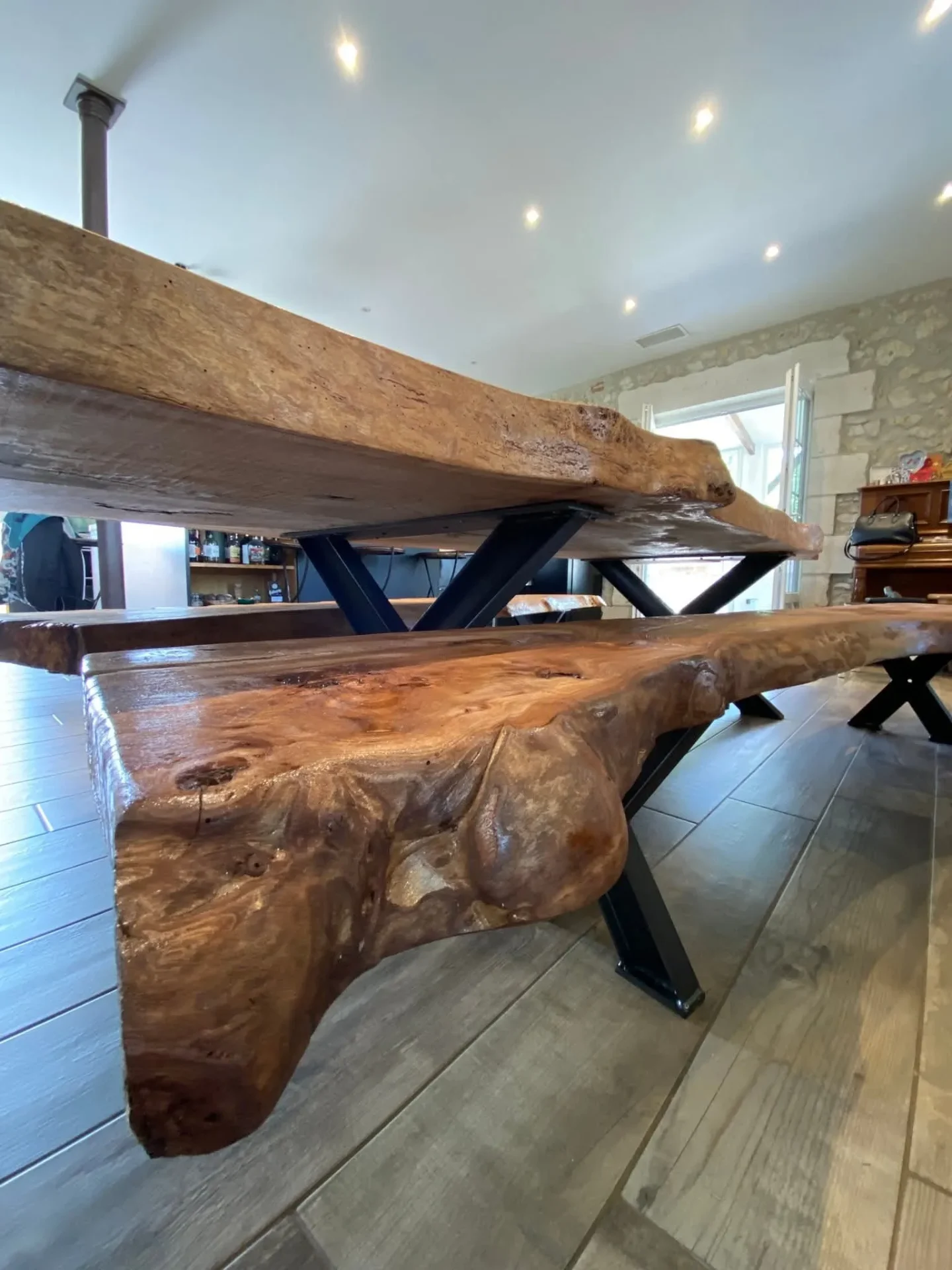 Table bois & pieds métal